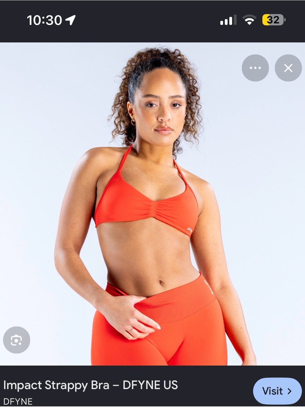 DFYNE Impact Strappy Bra in Chilli 🌶️
